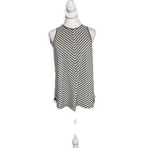 Mossimo Supply Co. Black and White Chevron Striped Sleeveless Tank Dress
